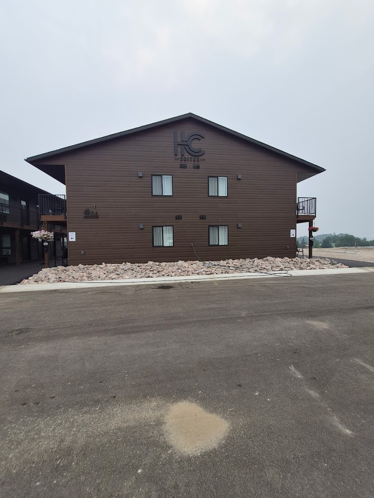 Straight-on exterior view of Hillcrest Suites